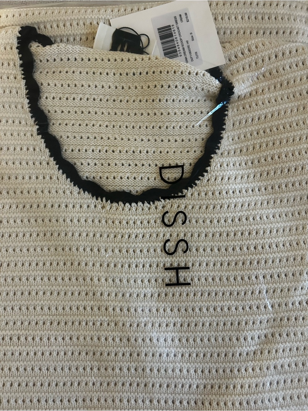 NWT • DISSH Gina Cream Scoop Crochet Midi Dress - Picture 8 of 12
